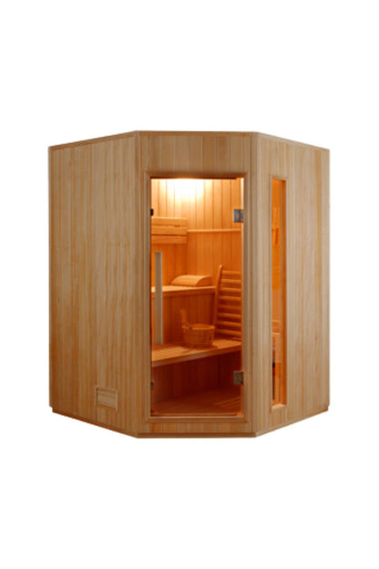 Sauna Vapeur ZEN Angulaire - 3 places - Pack complet 4.5kW