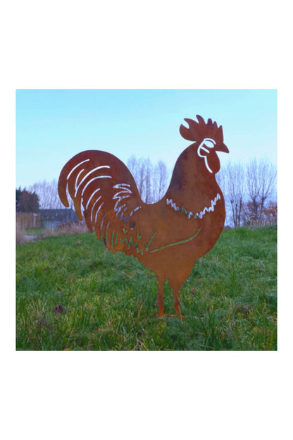 Silhouette Coq en Corten