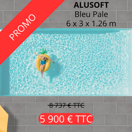 PROMO – Piscine Hors Sol ALUSOFT® 6 x 3 x 1.26 m