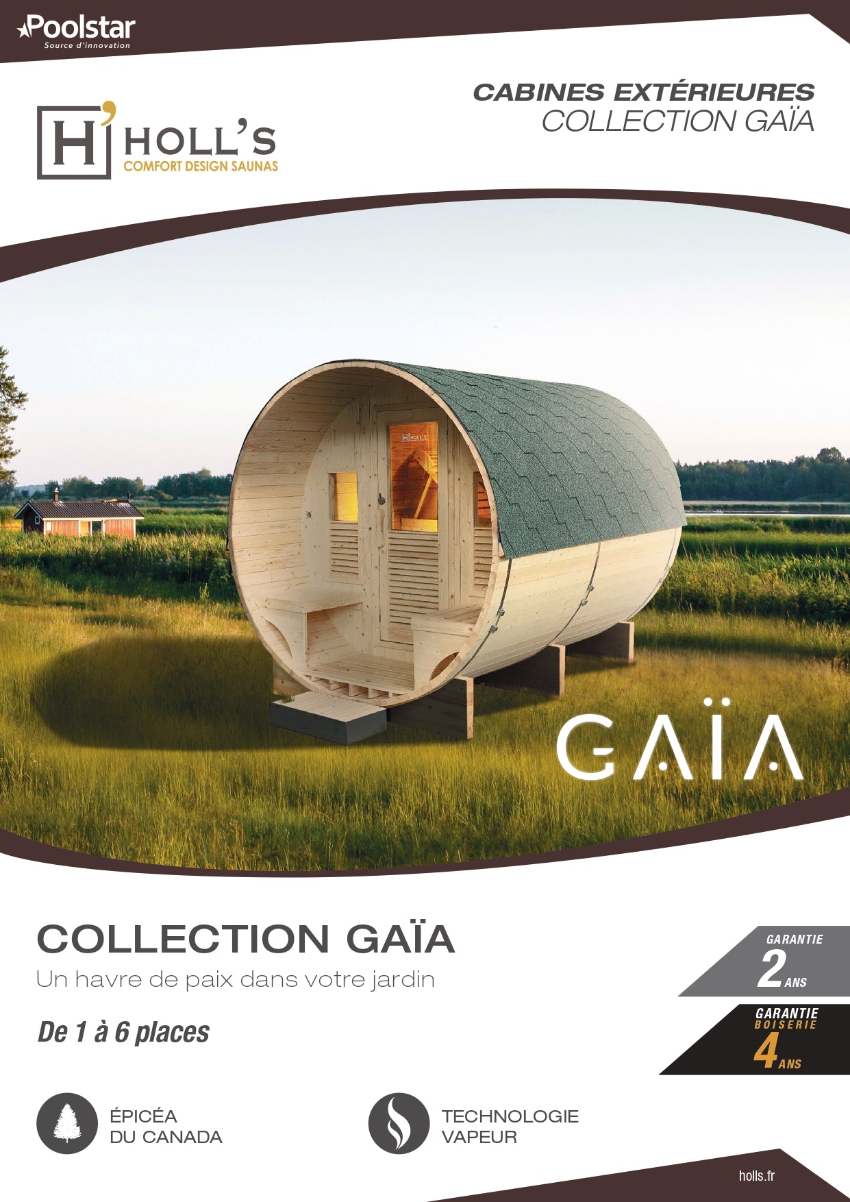 Sauna extérieur Gaia Bella - Pack Accessoires inclus